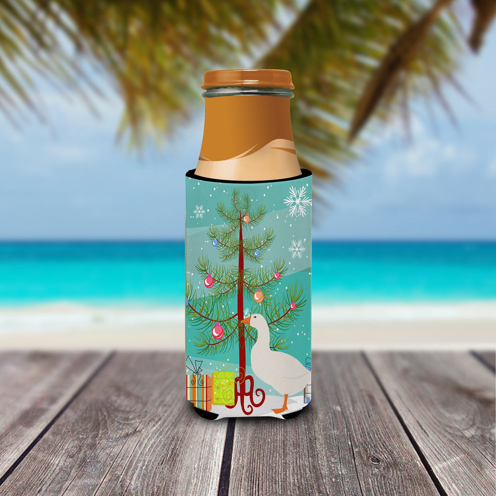 Shire Horse Christmas Slim Can Hugger , Insulated Foam Hugger for 12 oz Slim Cans, Beer Bottles & Water Bottles, Printed in USA