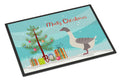 Buff Grey Back Goose Christmas Doormat Indoor Outdoor 24H X 36W Front Door Mat Rugs for Entryway, Non Slip Washable Low Pile,