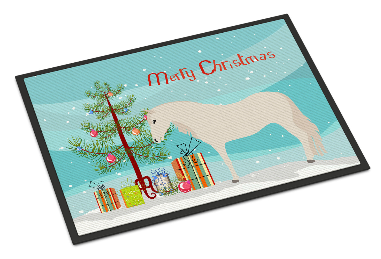 Paso Fino Horse Christmas Doormat Indoor Outdoor 24H X 36W Front Door Mat Rugs for Entryway, Non Slip Washable Low Pile,