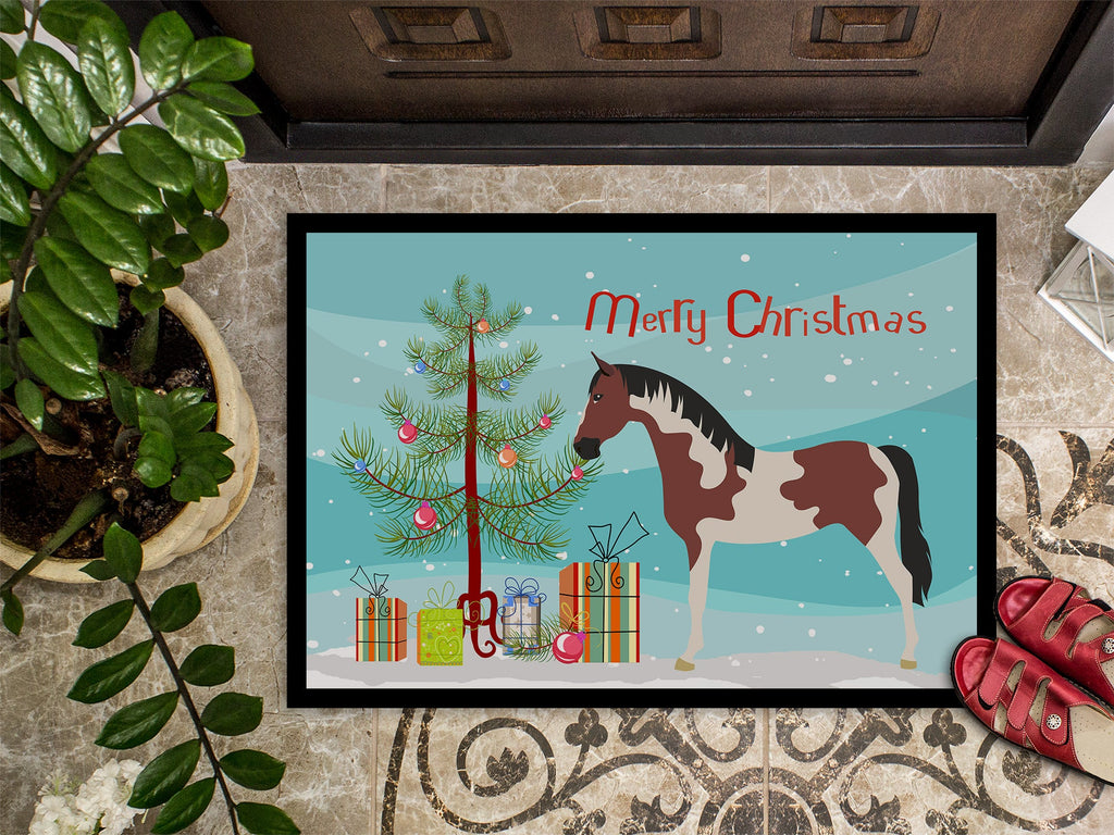Pinto Horse Christmas Doormat Indoor Outdoor 24H X 36W Front Door Mat Rugs for Entryway, Non Slip Washable Low Pile,