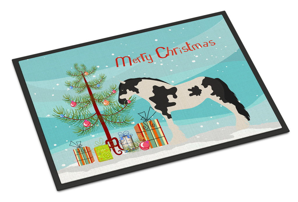 Cyldesdale Horse Christmas Doormat Indoor Outdoor 18H X 27W Front Door Mat Rugs for Entryway, Non Slip Washable
