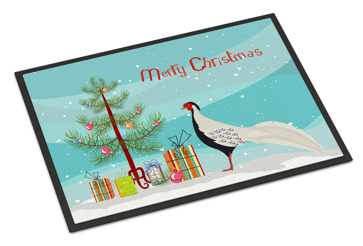 Silver Pheasant Christmas Doormat Indoor Outdoor 24H X 36W Front Door Mat Rugs for Entryway, Non Slip Washable Low Pile,