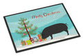 Devon Large Black Pig Christmas Doormat Indoor Outdoor 24H X 36W Front Door Mat Rugs for Entryway, Non Slip Washable Low Pile,