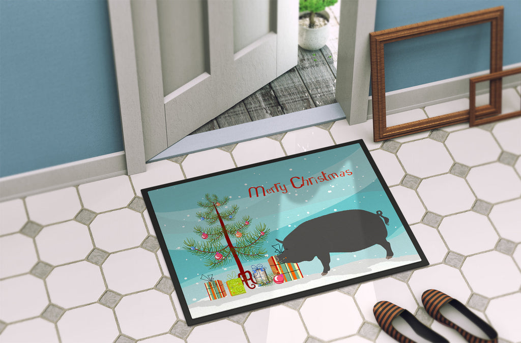 Berkshire Pig Christmas Doormat Indoor Outdoor 24H X 36W Front Door Mat Rugs for Entryway, Non Slip Washable Low Pile,