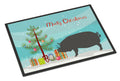Berkshire Pig Christmas Doormat Indoor Outdoor 18H X 27W Front Door Mat Rugs for Entryway, Non Slip Washable