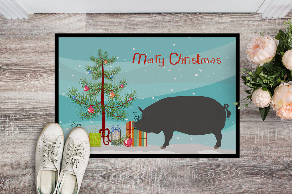 Berkshire Pig Christmas Doormat Indoor Outdoor 18H X 27W Front Door Mat Rugs for Entryway, Non Slip Washable