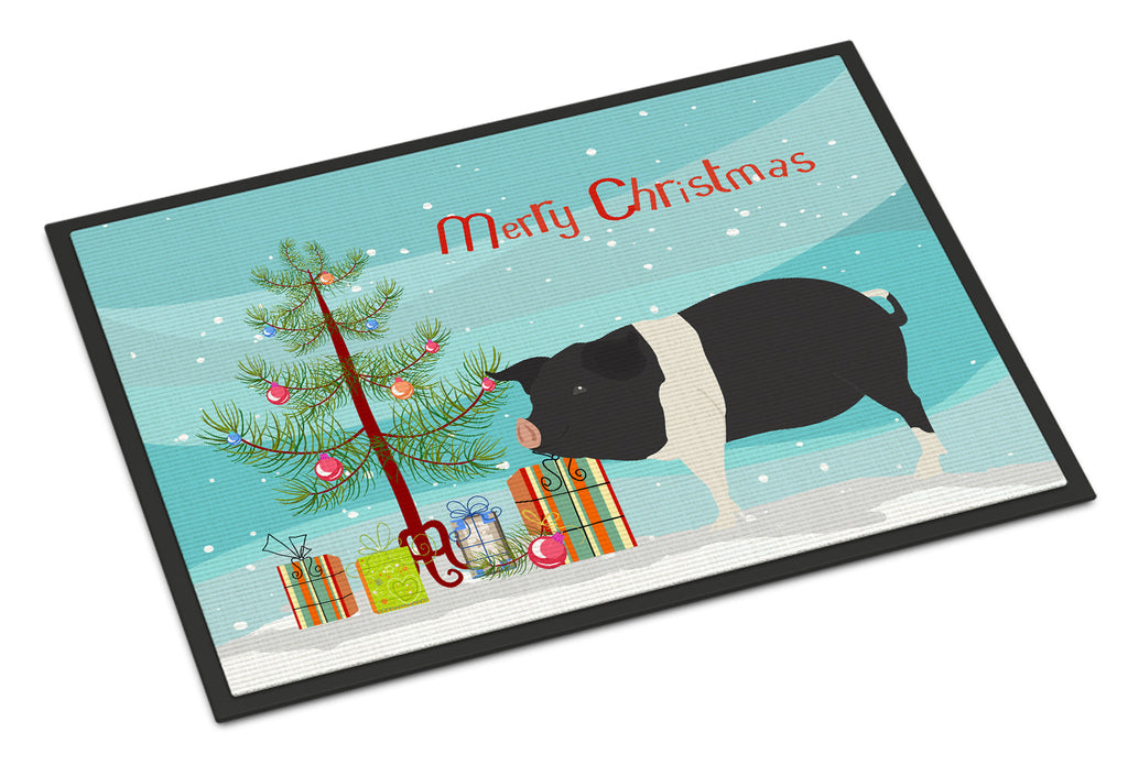 Hampshire Pig Christmas Doormat Indoor Outdoor 24H X 36W Front Door Mat Rugs for Entryway, Non Slip Washable Low Pile,