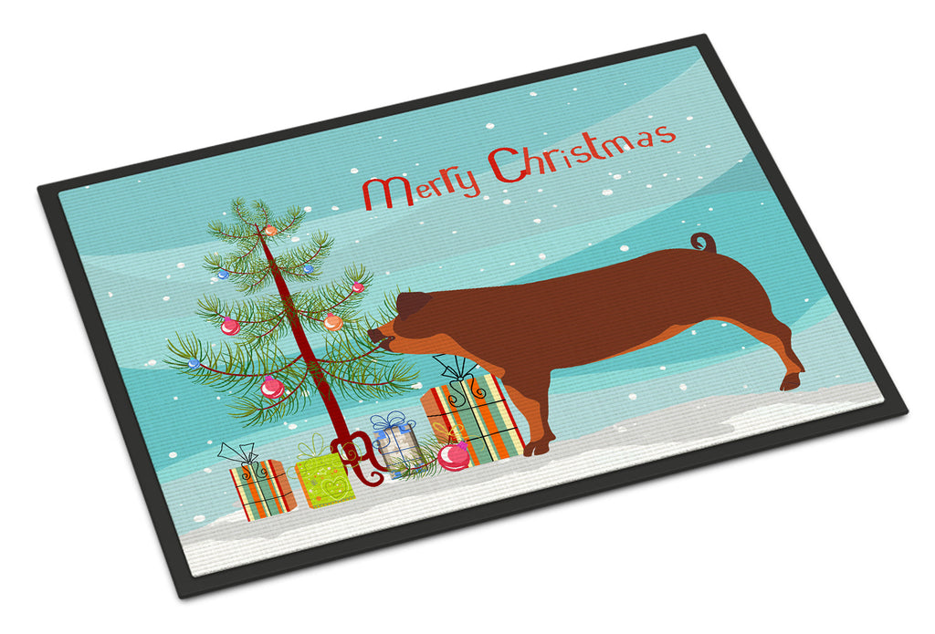 Duroc Pig Christmas Doormat Indoor Outdoor 24H X 36W Front Door Mat Rugs for Entryway, Non Slip Washable Low Pile,