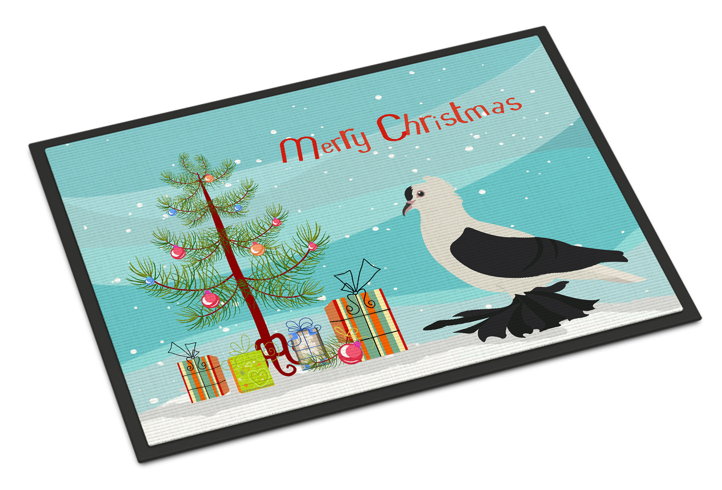 Saxon Fairy Swallow Pigeon Christmas Doormat Indoor Outdoor 24H X 36W Front Door Mat Rugs for Entryway, Non Slip Washable Low Pile,