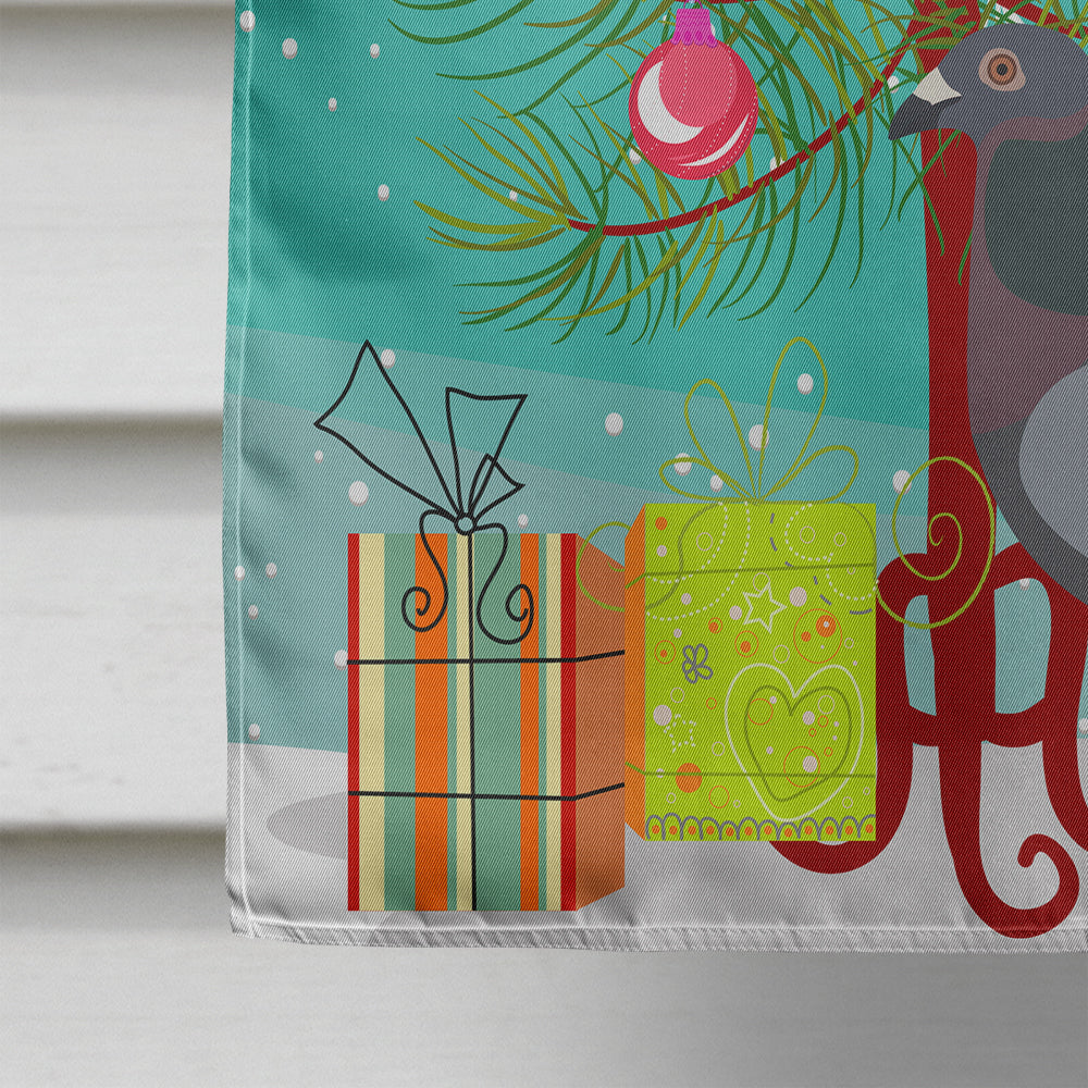 Racing Pigeon Christmas House Flag 28x40 Porch Sleeve Pole Decorative Outside Yard Banner Artwork Wall Hanging, Polyester