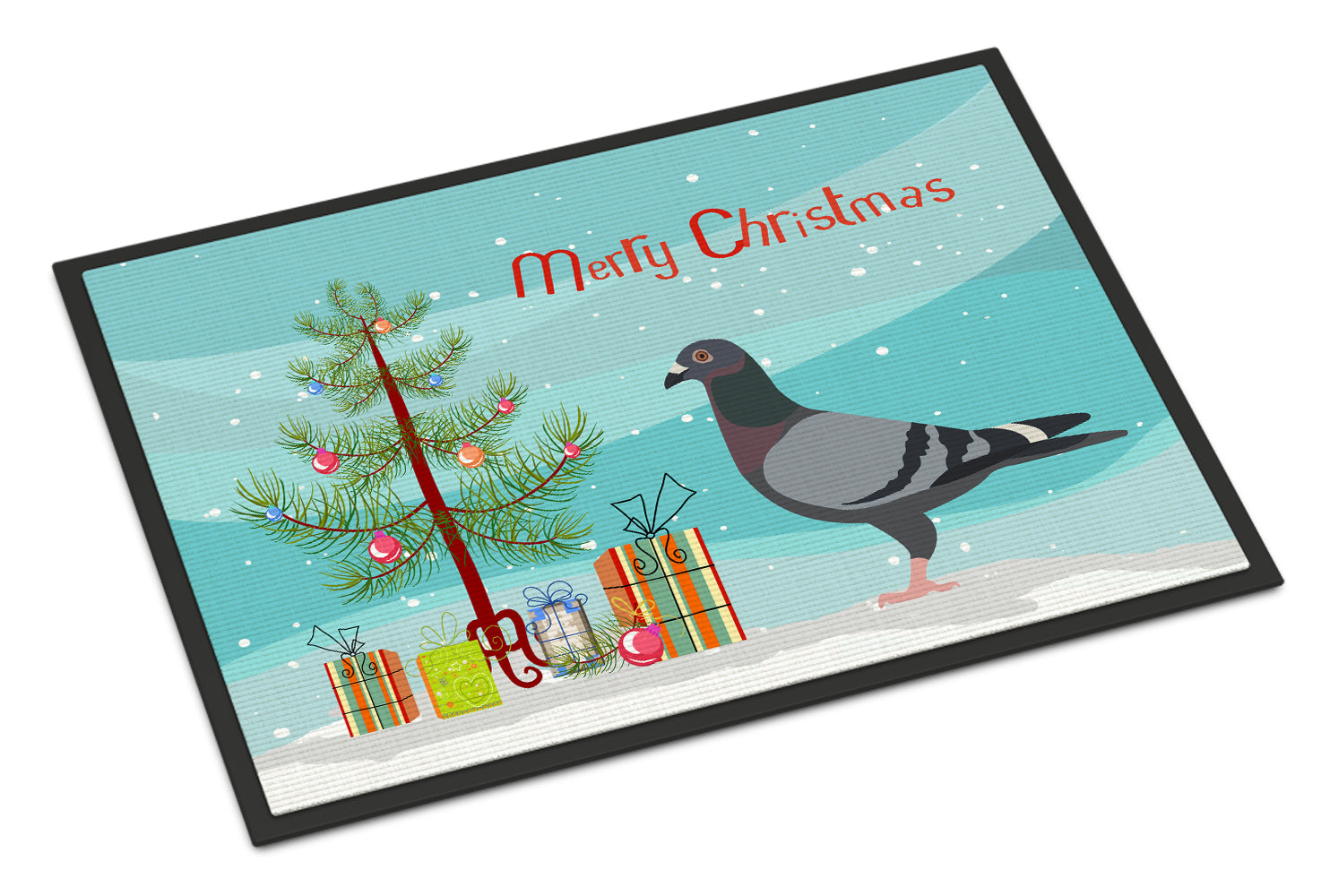 Racing Pigeon Christmas Doormat Indoor Outdoor 18H X 27W Front Door Mat Rugs for Entryway, Non Slip Washable