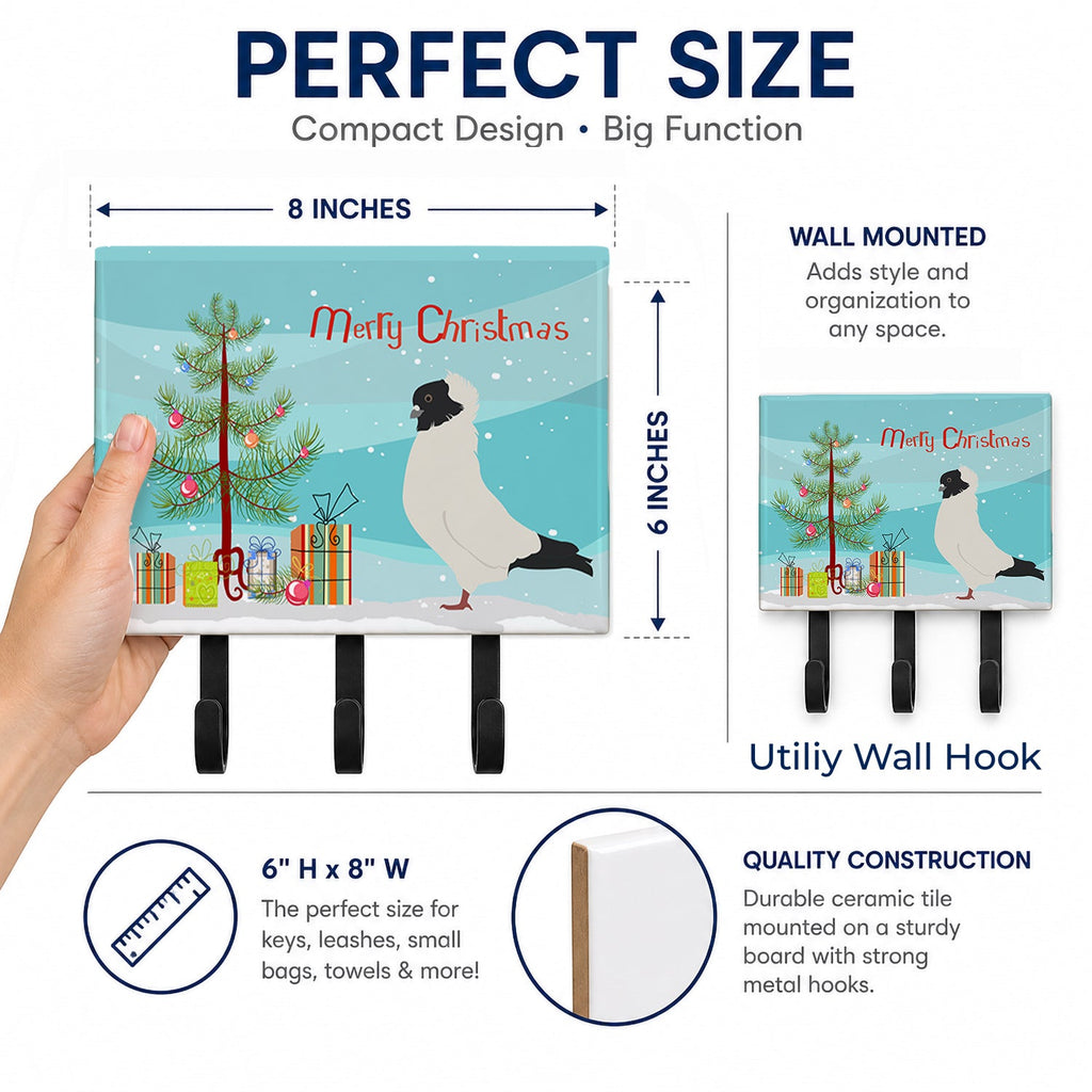 Nun Pigeon Christmas Leash or Key Holder Wall Hooks, Coat Rack Wall Mount, for Hanging Keys, Towels, Aprons, Leashes