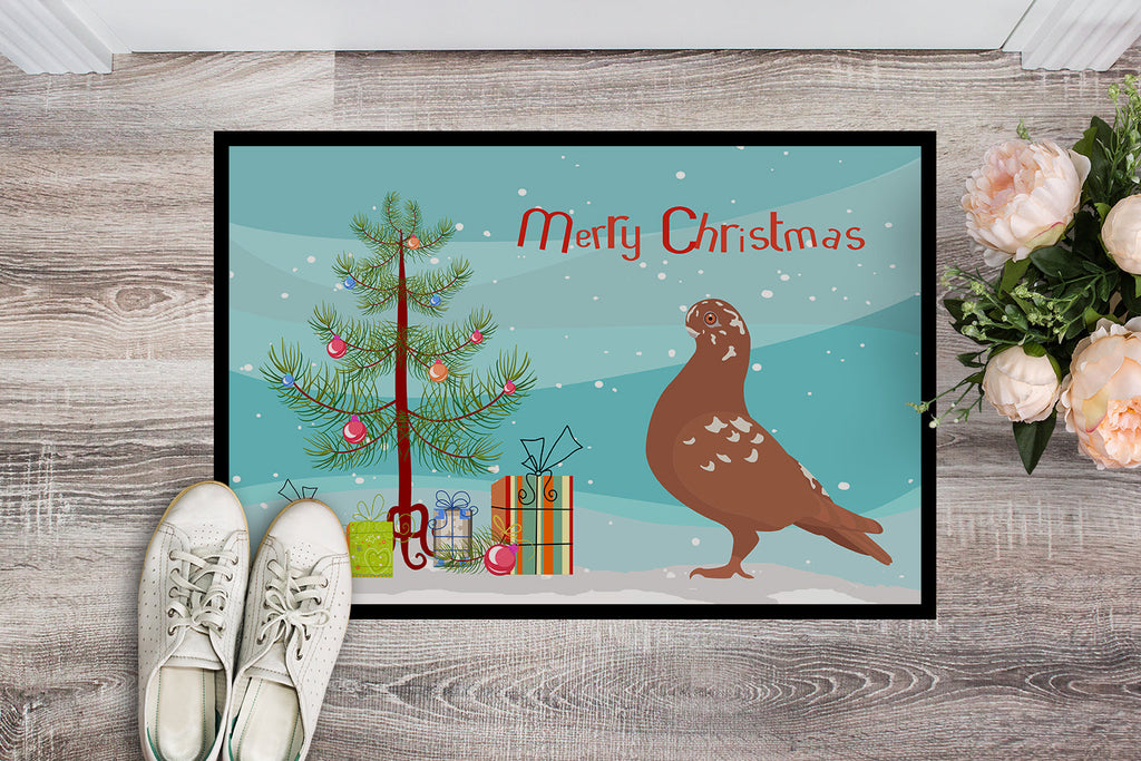 African Owl Pigeon Christmas Doormat Indoor Outdoor 24H X 36W Front Door Mat Rugs for Entryway, Non Slip Washable Low Pile,