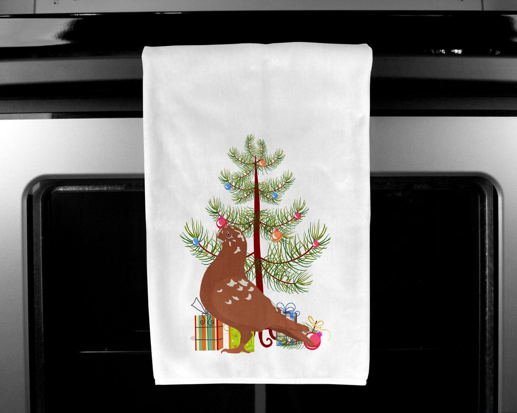 African Owl Pigeon Christmas Kitchen Towel Set of 2 White Dish Towels Decorative Bathroom Hand towel for Hand, Face, Hair, Yoga, Tea, Dishcloth, 19 X 28", White