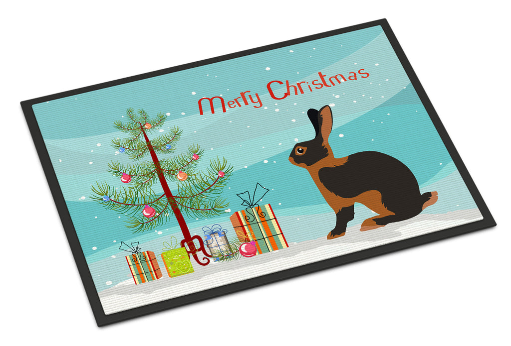 Tan Rabbit Christmas Doormat Indoor Outdoor 24H X 36W Front Door Mat Rugs for Entryway, Non Slip Washable Low Pile,