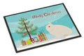 Hermelin Rabbit Christmas Doormat Indoor Outdoor 24H X 36W Front Door Mat Rugs for Entryway, Non Slip Washable Low Pile,