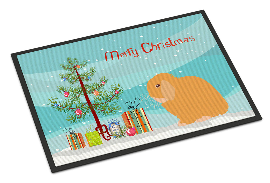 Holland Lop Rabbit Christmas Doormat Indoor Outdoor 24H X 36W Front Door Mat Rugs for Entryway, Non Slip Washable Low Pile,