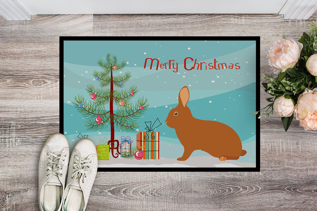 Rex Rabbit Christmas Doormat Indoor Outdoor 24H X 36W Front Door Mat Rugs for Entryway, Non Slip Washable Low Pile,