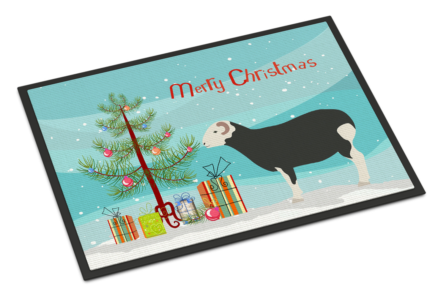 Herwick Sheep Christmas Doormat Indoor Outdoor 24H X 36W Front Door Mat Rugs for Entryway, Non Slip Washable Low Pile,