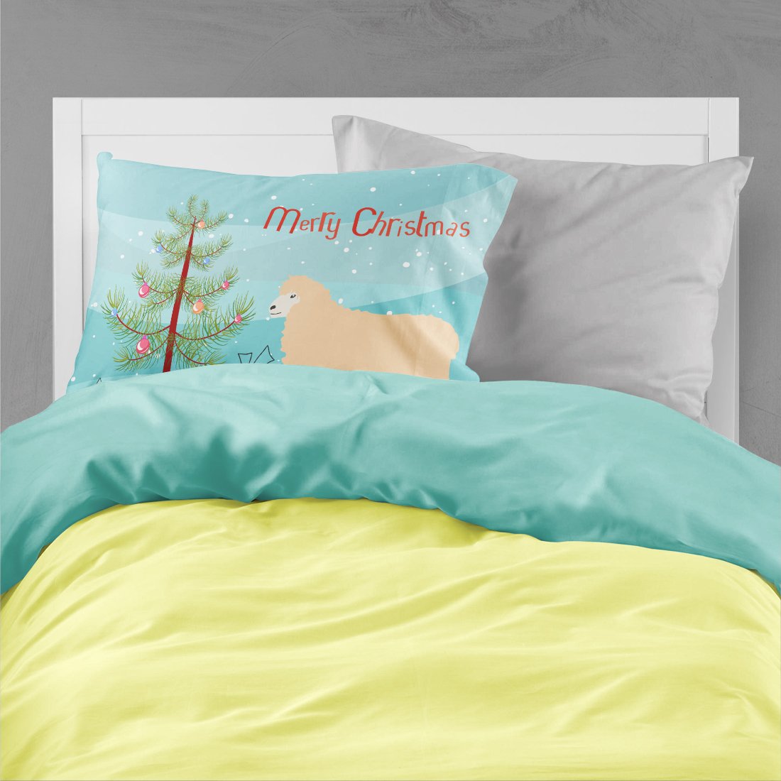 English Leicester Longwool Sheep Christmas Standard Pillowcase Lightweight Super Soft Easy Care Decorative Artwork Pillowcase, Standard