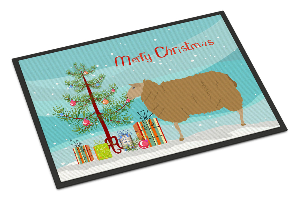 East Friesian Sheep Christmas Doormat Indoor Outdoor 24H X 36W Front Door Mat Rugs for Entryway, Non Slip Washable Low Pile,