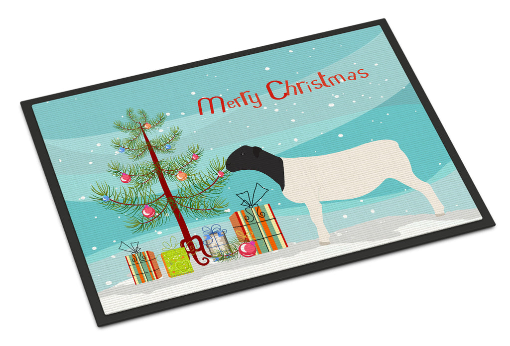 Dorper Sheep Christmas Doormat Indoor Outdoor 24H X 36W Front Door Mat Rugs for Entryway, Non Slip Washable Low Pile,