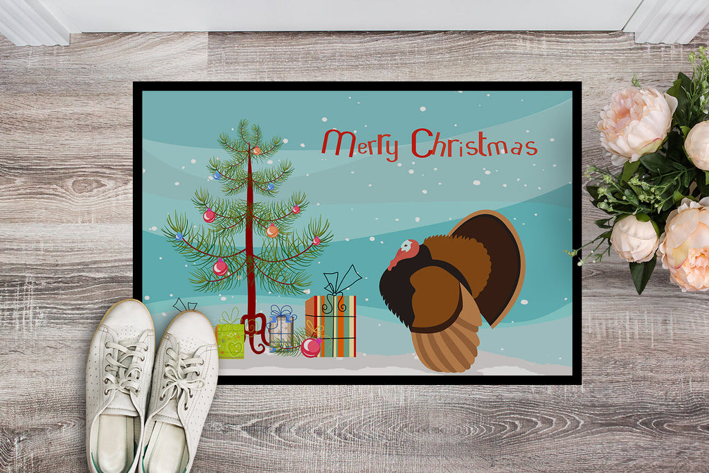 Bronze Turkey Christmas Doormat Indoor Outdoor 24H X 36W Front Door Mat Rugs for Entryway, Non Slip Washable Low Pile,