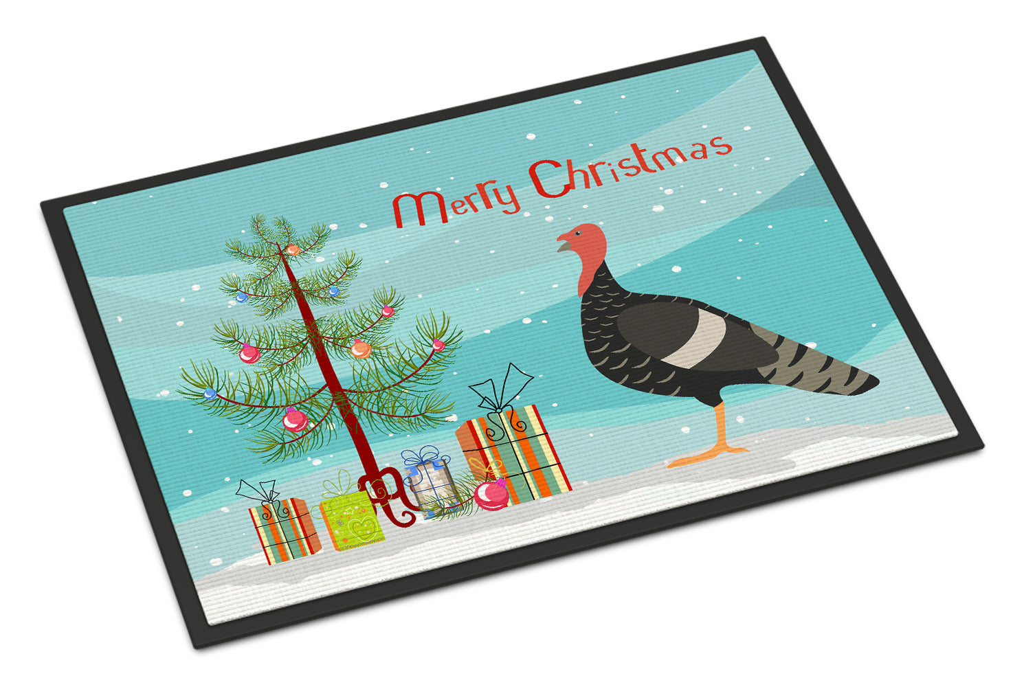 Marragansett Turkey Christmas Doormat Indoor Outdoor 24H X 36W Front Door Mat Rugs for Entryway, Non Slip Washable Low Pile,