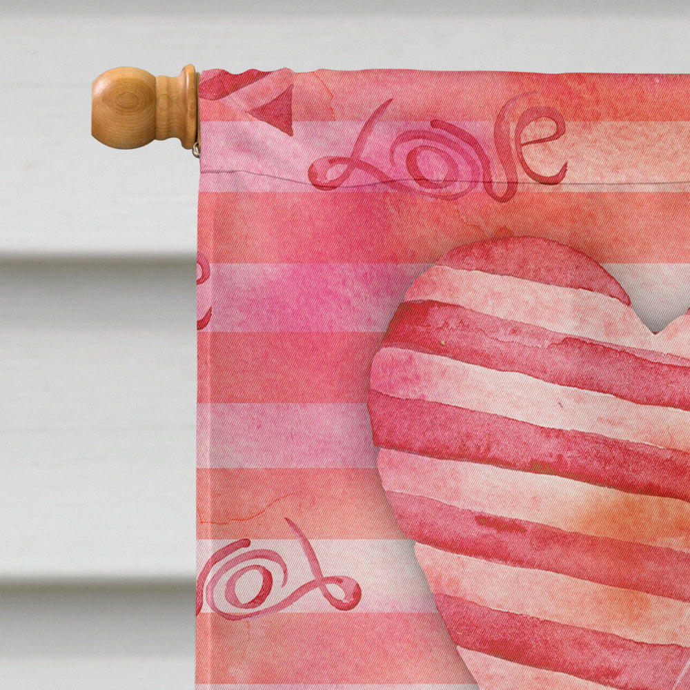 Shih Tzu Love House Flag 28x40 Porch Sleeve Pole Decorative Outside Yard Banner Artwork Wall Hanging, Polyester