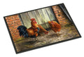 Rooster and Chickens by Daphne Baxter Doormat Indoor Outdoor 18H X 27W Front Door Mat Rugs for Entryway, Non Slip Washable