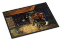 Horse and The Blacksmith by Daphne Baxter Doormat Indoor Outdoor 24H X 36W Front Door Mat Rugs for Entryway, Non Slip Washable Low Pile,