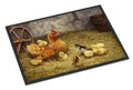 Chicken Hen and Her Chicks Doormat Indoor Outdoor 18H X 27W Front Door Mat Rugs for Entryway, Non Slip Washable