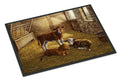 Cows Calves in the Barn Doormat Indoor Outdoor 24H X 36W Front Door Mat Rugs for Entryway, Non Slip Washable Low Pile,