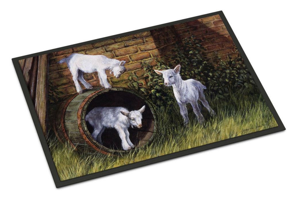 Goats by Daphne Baxter Doormat Indoor Outdoor 24H X 36W Front Door Mat Rugs for Entryway, Non Slip Washable Low Pile,