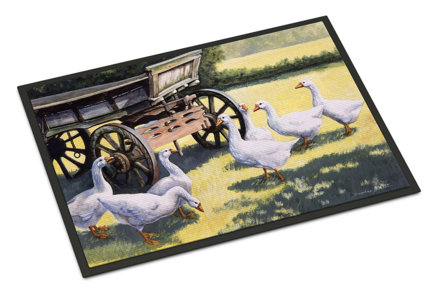 Geese by Daphne Baxter Doormat Indoor Outdoor 24H X 36W Front Door Mat Rugs for Entryway, Non Slip Washable Low Pile,