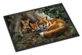 A Family of Foxes at Home Doormat Indoor Outdoor 18H X 27W Front Door Mat Rugs for Entryway, Non Slip Washable