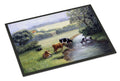 Cows Drinking at the Creek Bank Doormat Indoor Outdoor 18H X 27W Front Door Mat Rugs for Entryway, Non Slip Washable