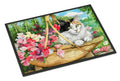 Cat In Basket Doormat Indoor Outdoor 18H X 27W Front Door Mat Rugs for Entryway, Non Slip Washable