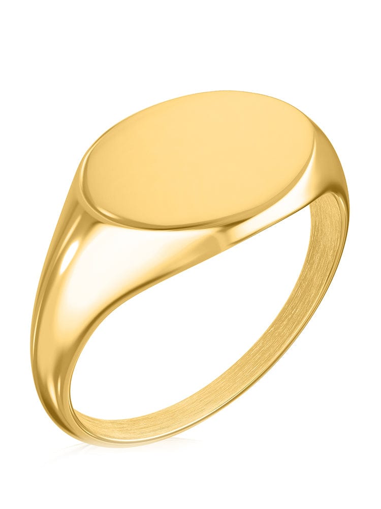 Round Signet Rings (Gold)