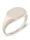 Round Signet Rings (Oxidized)