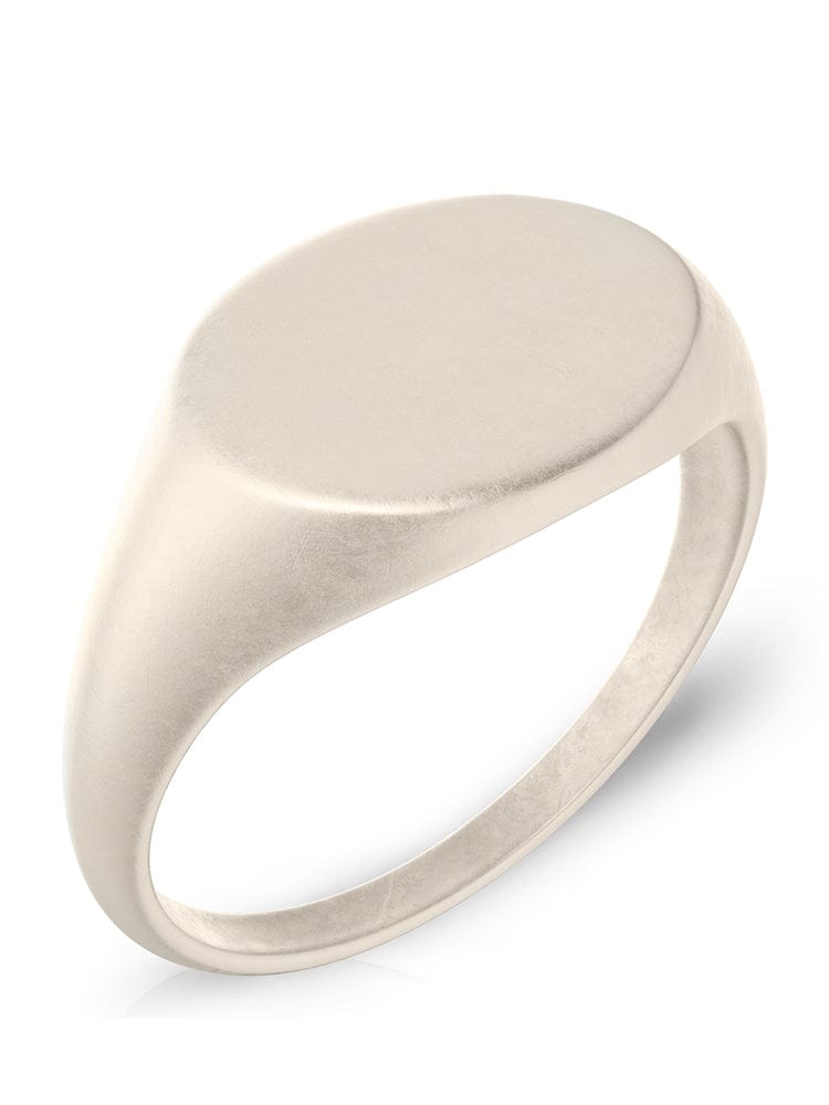 Round Signet Rings (Oxidized)