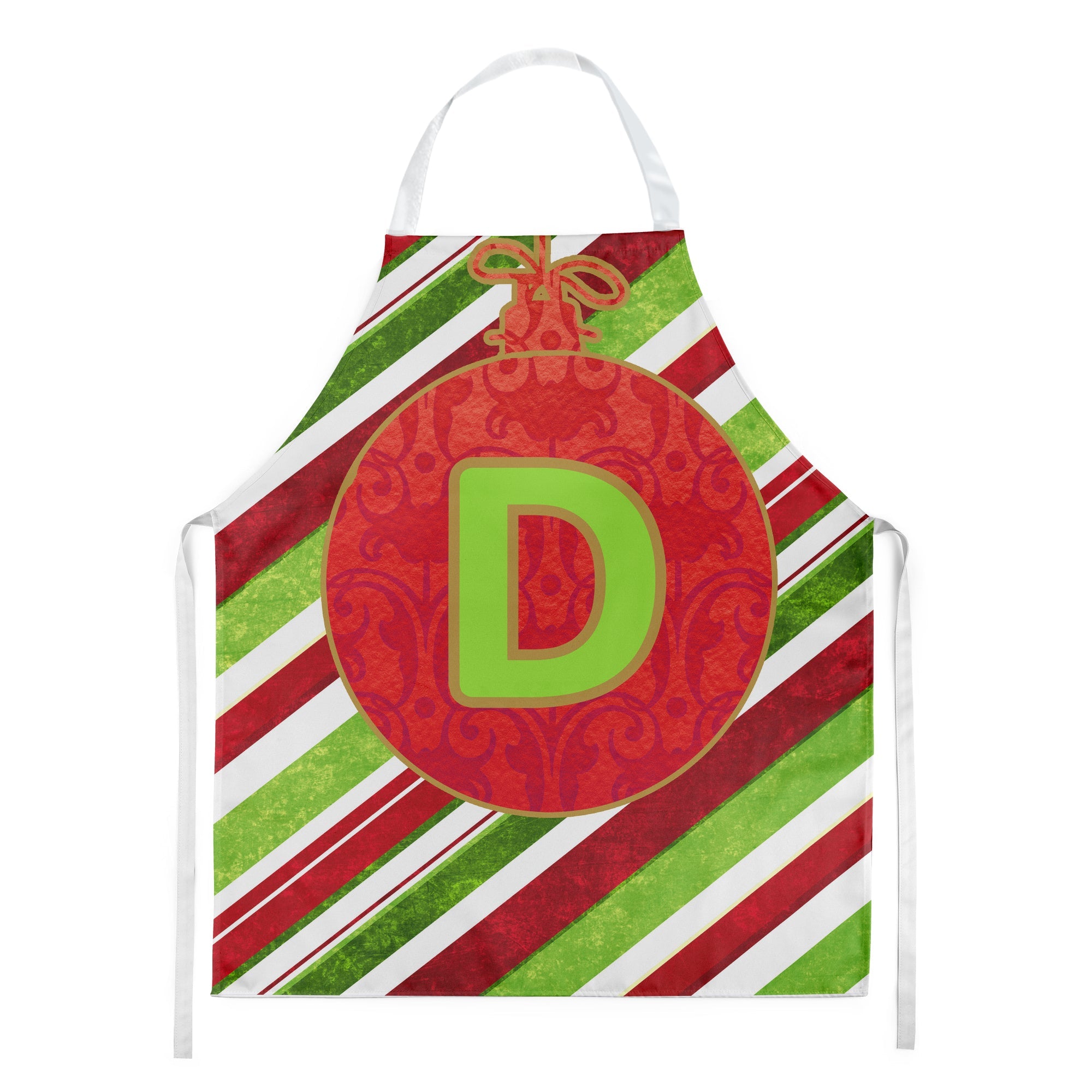 Christmas Oranment Holiday Initial Letter D  Apron Cooking Kitchen Server Baking Crafts Gardening for Adult Women Men, Unisex, Large, Multicolor
