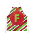 Christmas Oranment Holiday Initial Letter F Apron Cooking Kitchen Server Baking Crafts Gardening for Adult Women Men, Unisex, Large, Multicolor