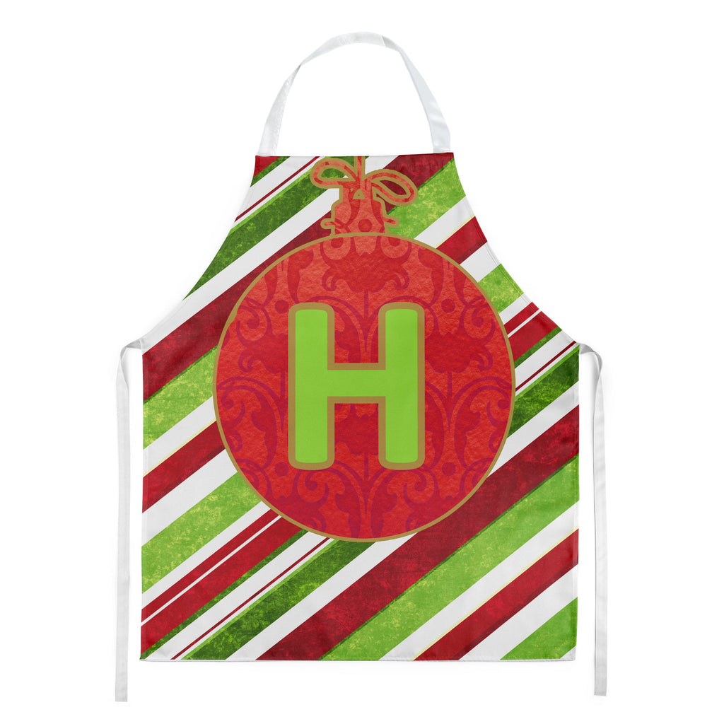 Christmas Oranment Holiday Initial Letter H Apron Cooking Kitchen Server Baking Crafts Gardening for Adult Women Men, Unisex, Large, Multicolor