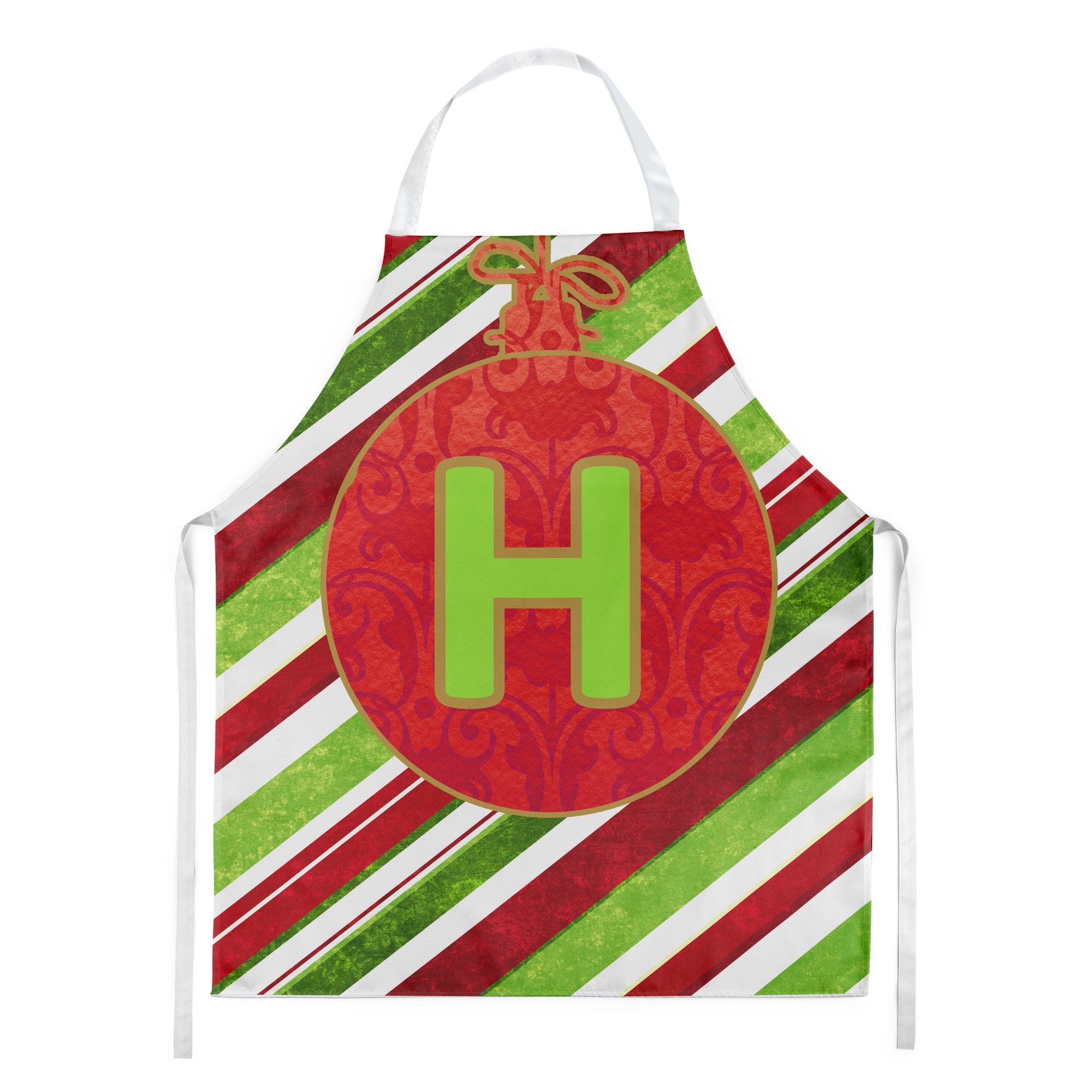 Christmas Oranment Holiday Initial Letter H Apron Cooking Kitchen Server Baking Crafts Gardening for Adult Women Men, Unisex, Large, Multicolor