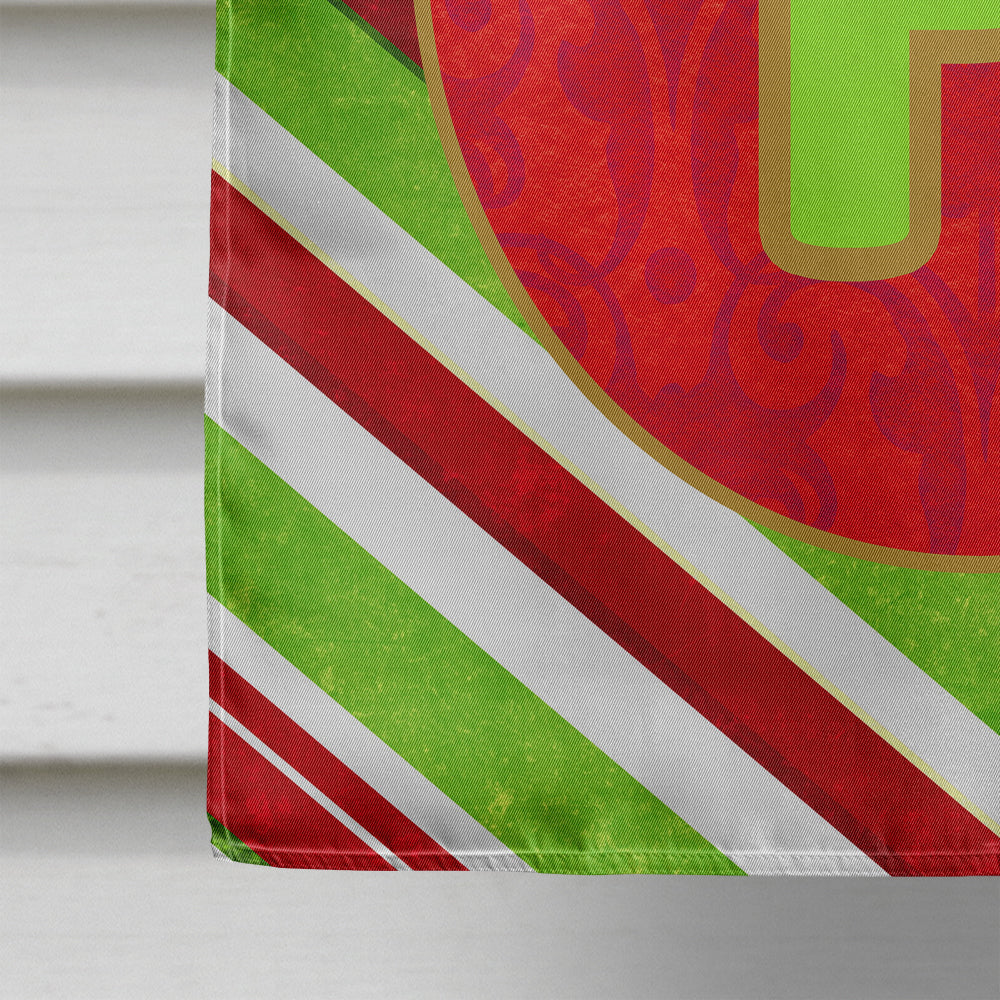 Christmas Oranment Holiday Initial Letter P House Flag 28x40 Porch Sleeve Pole Decorative Outside Yard Banner Artwork Wall Hanging, Polyester