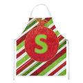 Christmas Oranment Holiday Initial Letter S Apron Cooking Kitchen Server Baking Crafts Gardening for Adult Women Men, Unisex, Large, Multicolor