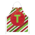 Christmas Oranment Holiday Initial Letter T Apron Cooking Kitchen Server Baking Crafts Gardening for Adult Women Men, Unisex, Large, Multicolor