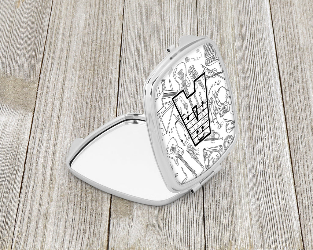 Letter A Musical Note Letters Compact Mirror Decorative Travel Makeup Mirror for Women Girls Gifts Pocket Makeup Mirror Folding Handheld