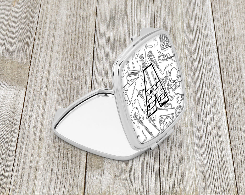 Letter V Musical Note Letters Compact Mirror Decorative Travel Makeup Mirror for Women Girls Gifts Pocket Makeup Mirror Folding Handheld
